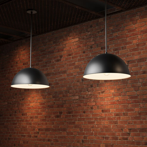 R Series 1 Light 18 inch Satin Black Outdoor Pendant
